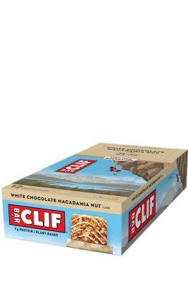 Clif Bar display White Chocolate Macadamia Nut