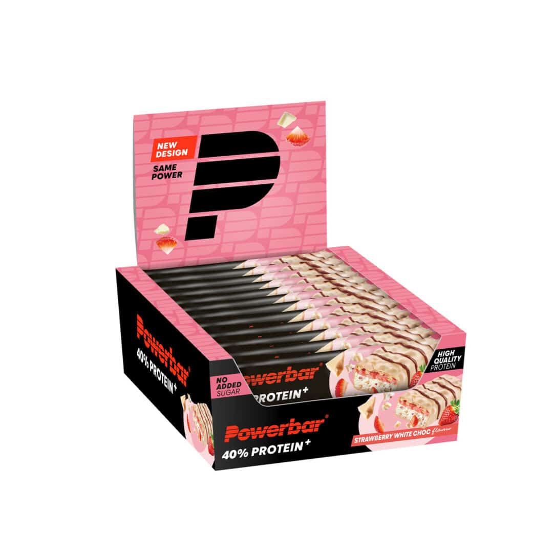 40% Protein + Crisp 40 gr - 12 stuks - Strawberry-White Choco - Duursport