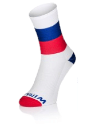 Winaar fietssokken Russische vlag