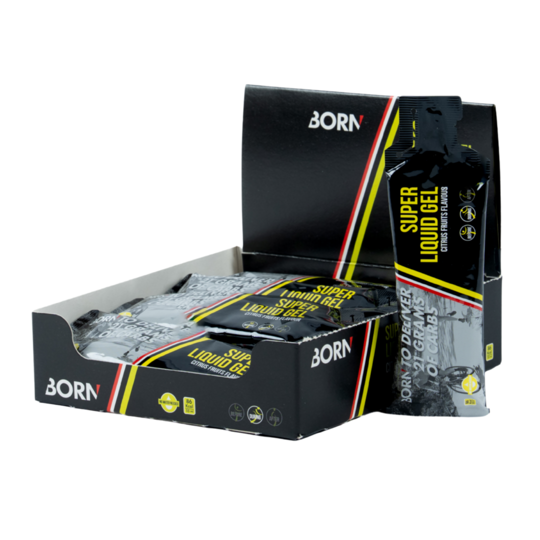 Born - Super Liquid Gel - Citrus - Display - Duursport