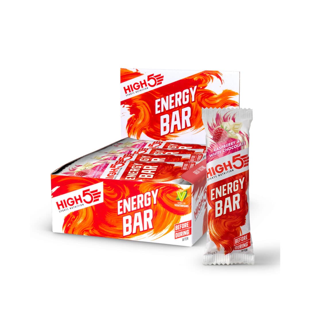 High5 - Energy Bar 55g 12 Pack - Raspberry & White Chocolate