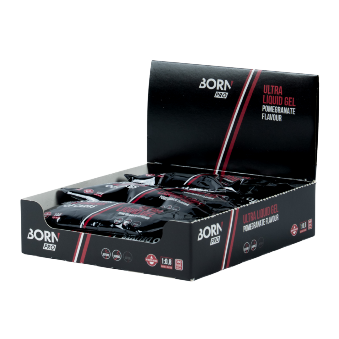 Born - Ultra Liquid Gel - Pomegranate - Display - Duursport