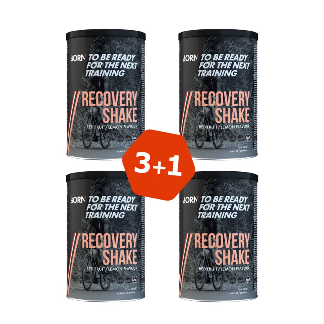 Born Recovery Shake 450 gr - 3+1 Gratis - Red Fruit/Lemon - Duursport