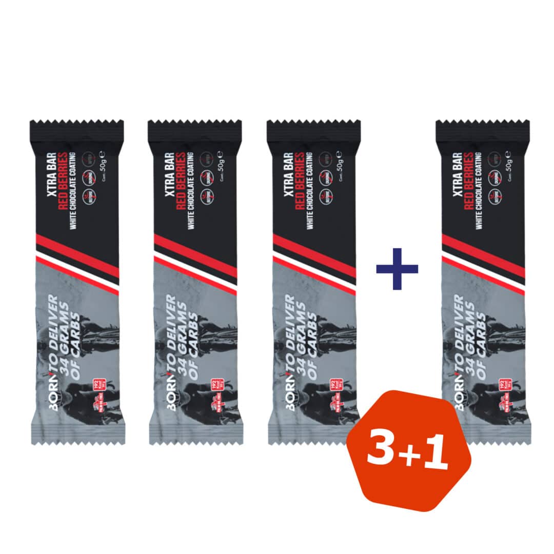 Born Xtra Bar 50 gr - 3+1 Gratis - Red Berries - Duursport