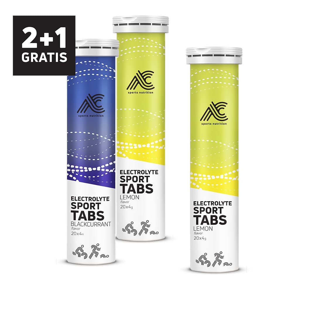 AC Sports Nutrition - 2+1 Gratis - Electrolyte Sport Tabs - Duursport