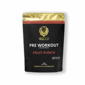 4Gold - Pre Workout - Fruit Punch - 300 gr - Duursport