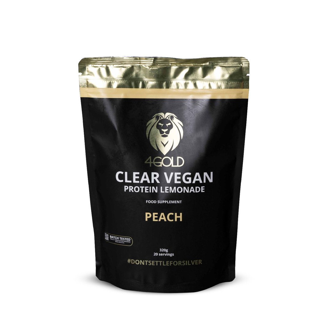 4Gold Clear Vegan Protein Lemonade 320gr. Peach - Duursport