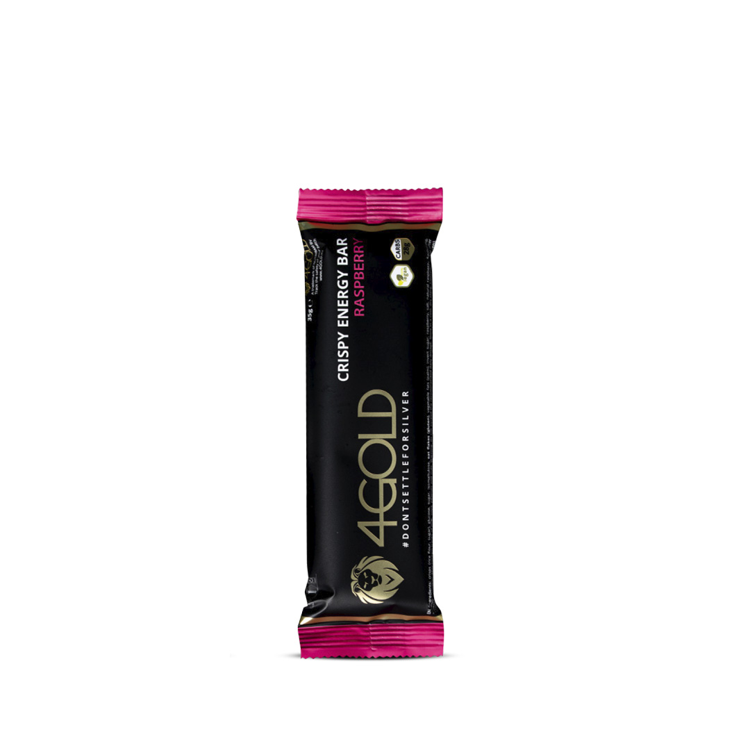 4Gold – Crispy Energy Bar 35 gr - Raspberry - Duursport