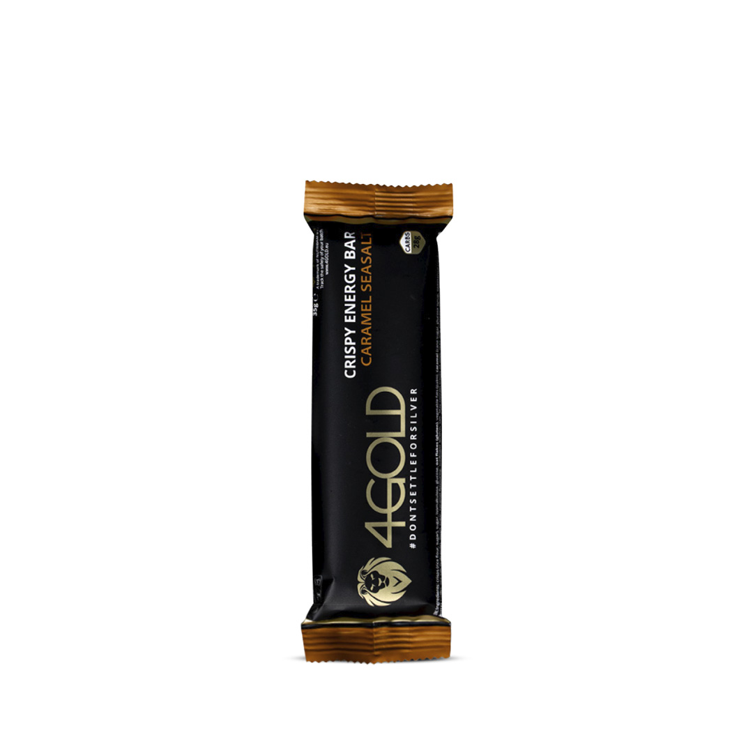 4Gold – Crispy Energy Bar 35 gr - Caramel Seasalt - Duursport
