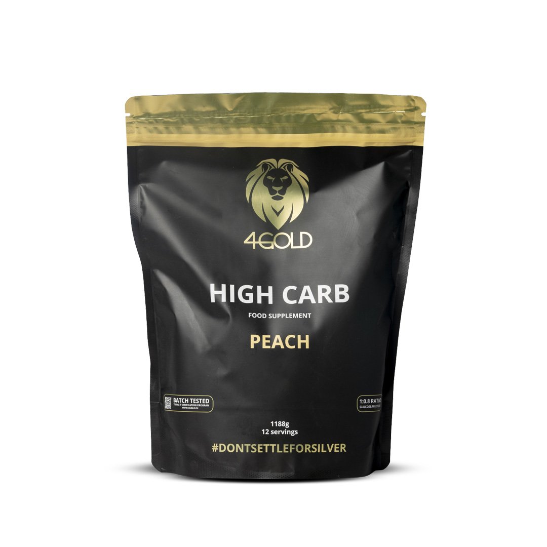 4Gold High Carb Drink 1188 gr - Peach - Duursport