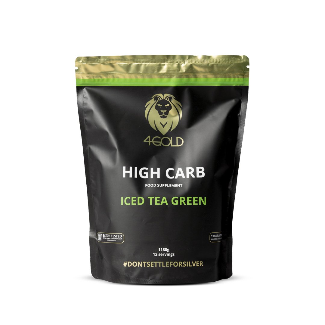 4Gold High Carb Drink 1188 gr - Iced Tea Green - Duursport