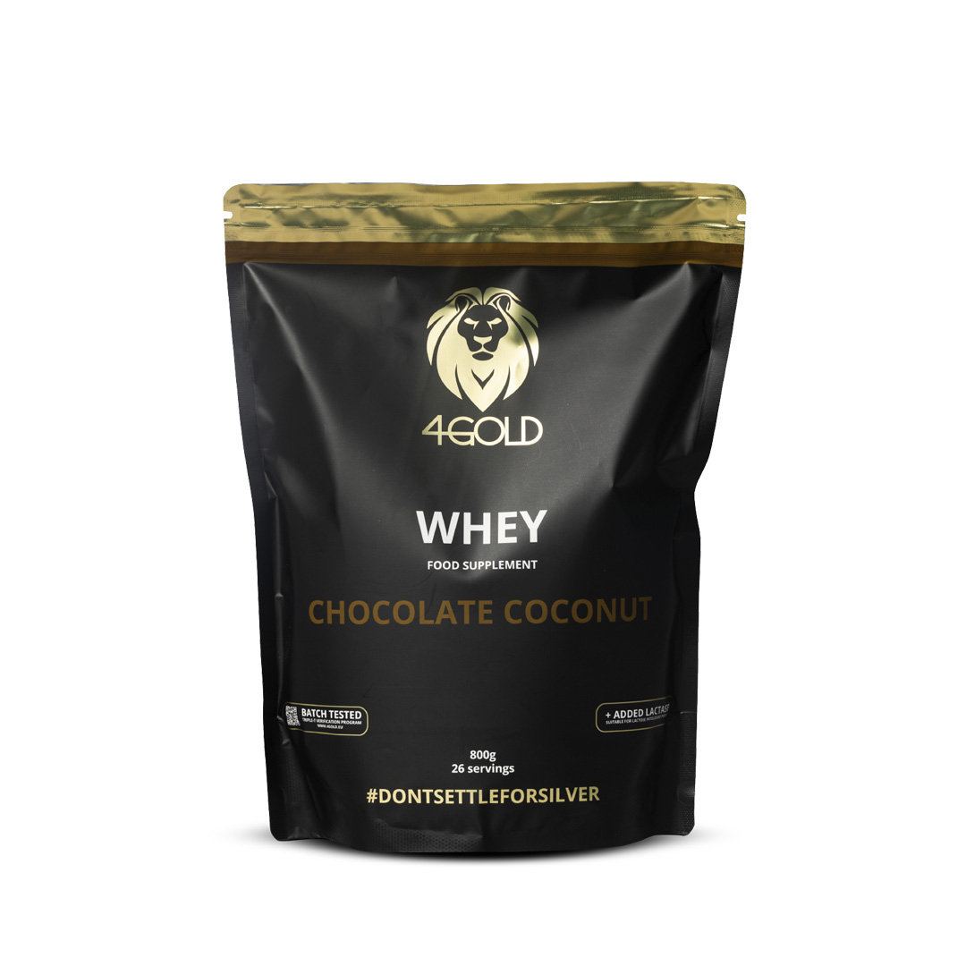 4Gold - Whey 800 gr - Chocolate Coconut - Duursport