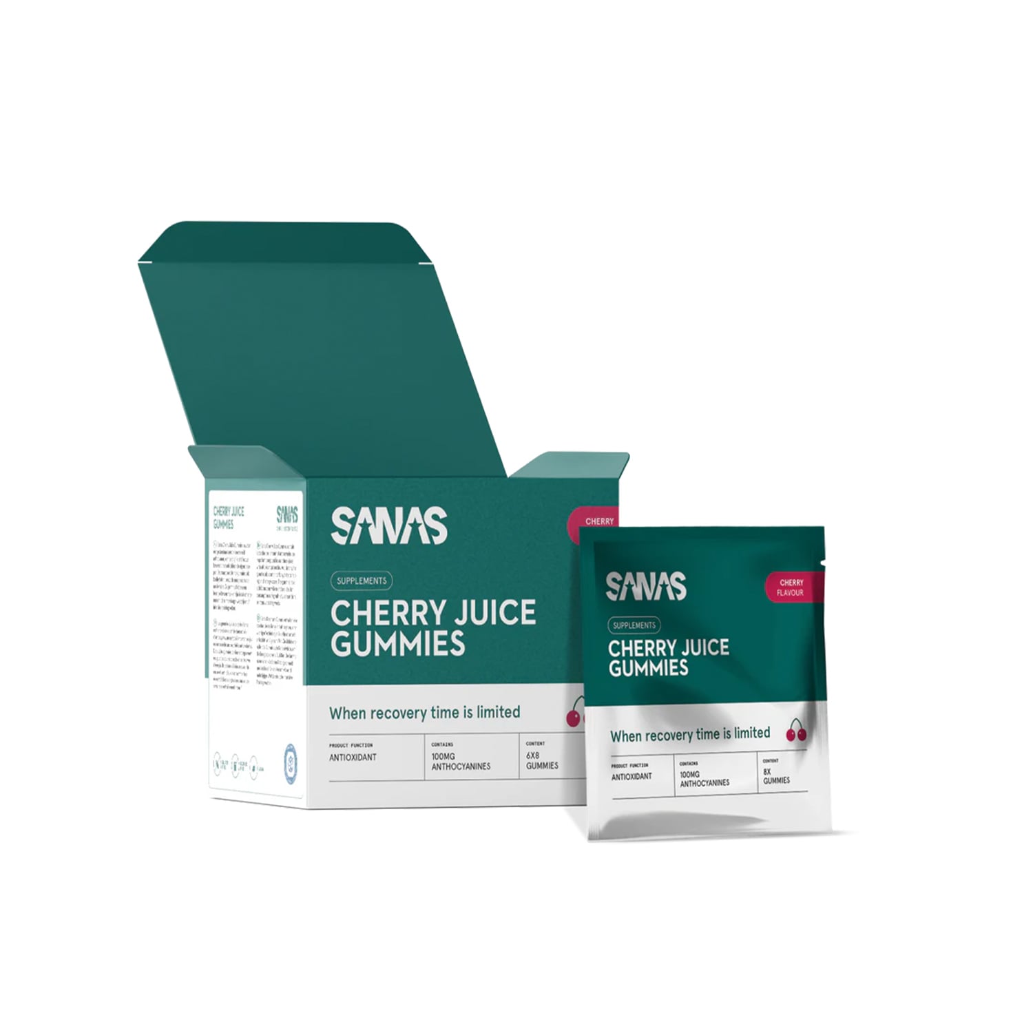 Cherry juice gummies 6x 8 stuks