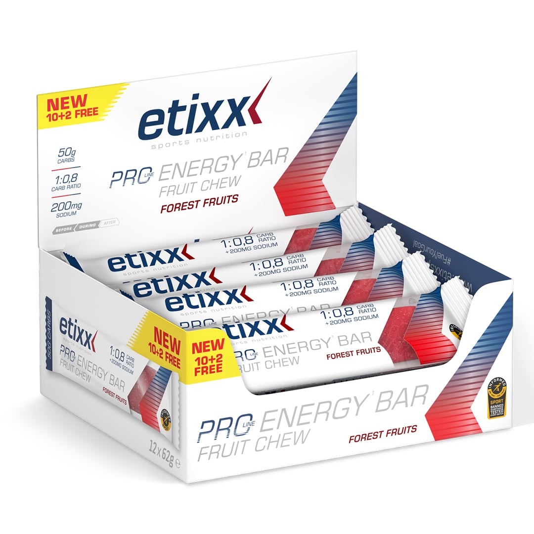 Etixx - Pro Line Energy Bar Fruit Chew - Forest Fruit - Display - Duursport